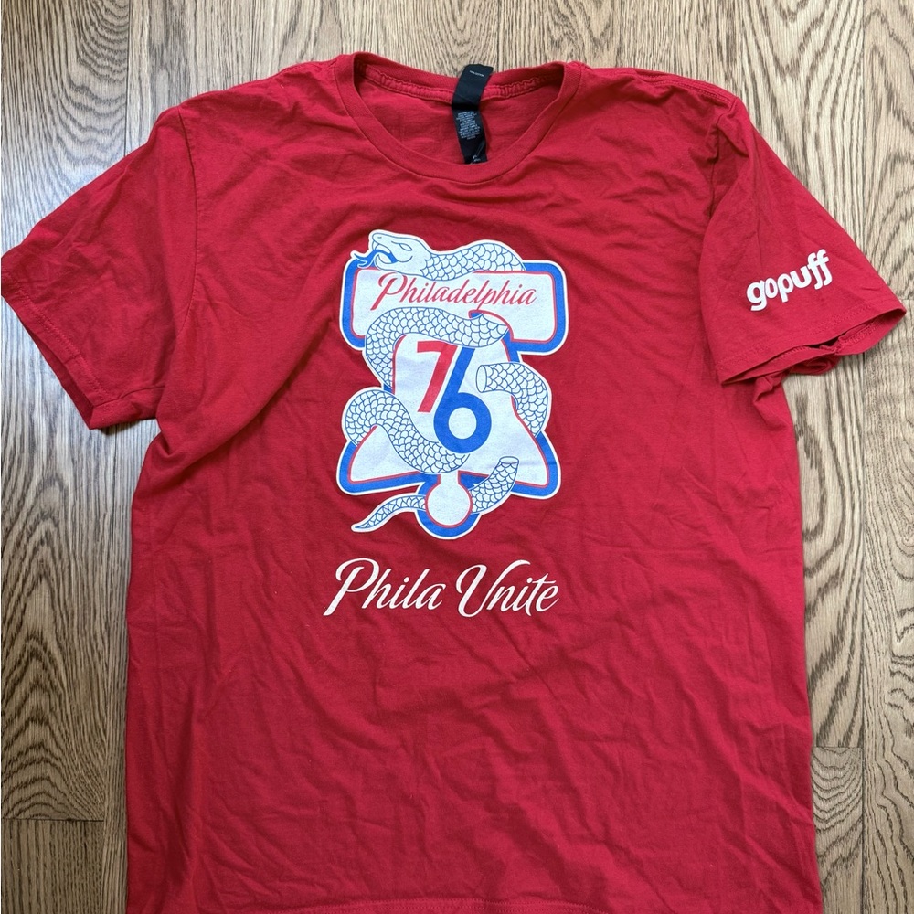 Philadelphia, sixers Red Graphic T-Shirt